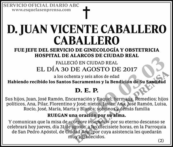Juan Vicente Caballero Caballero